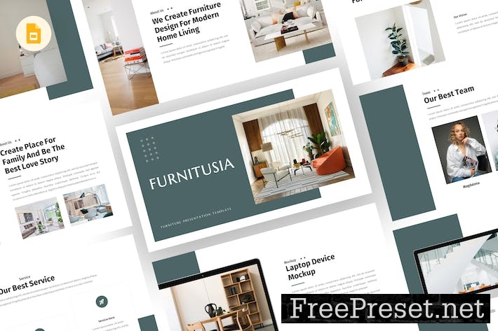 Furnitusia - Furniture Google Slides Template 9RXN5Z5