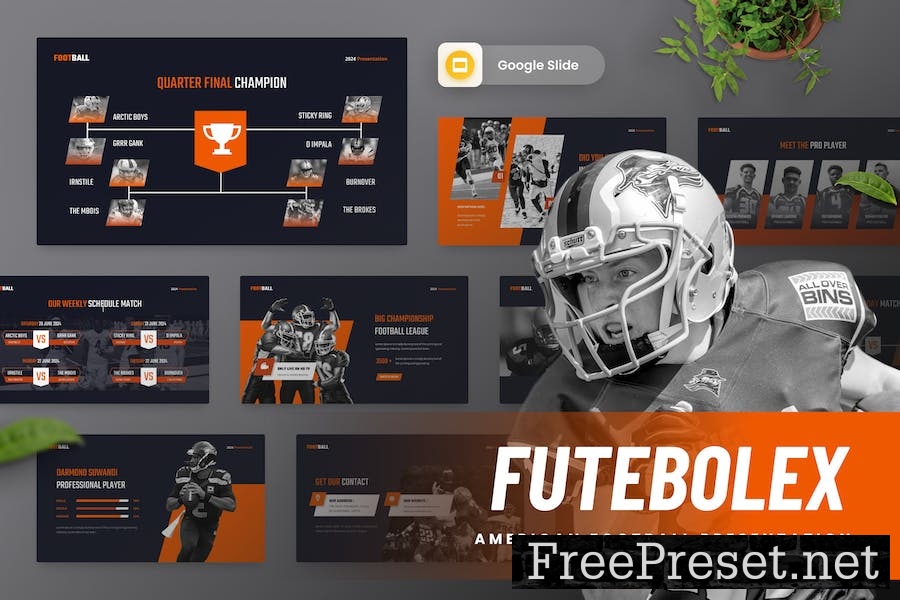 Futebolex - American Football GoogleSlide Template