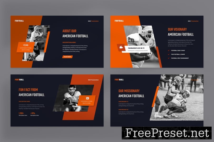 Futebolex - American Football Powerpoint Template 2MTL4HB