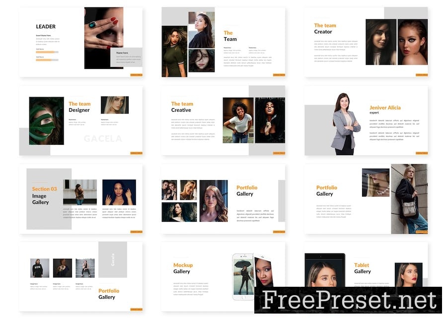 Gacela - Lookbook Powerpoint Template 7573R4A