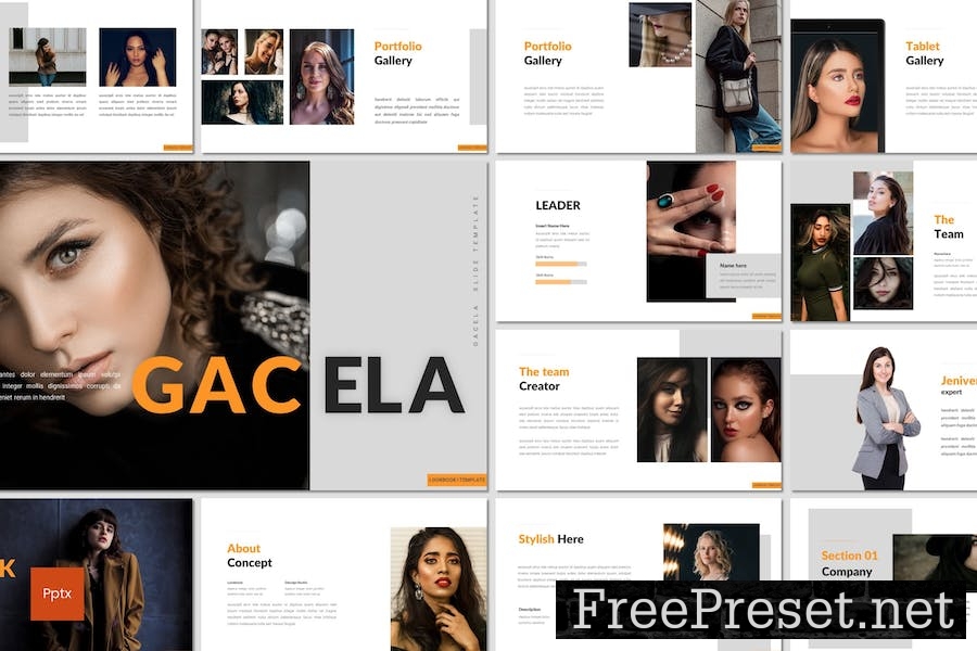 Gacela - Lookbook Powerpoint Template 7573R4A