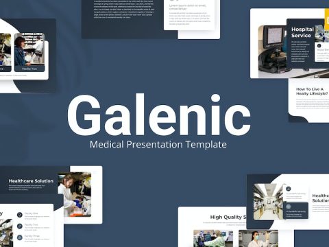 Galenic Navy Modern Medical Google Slides