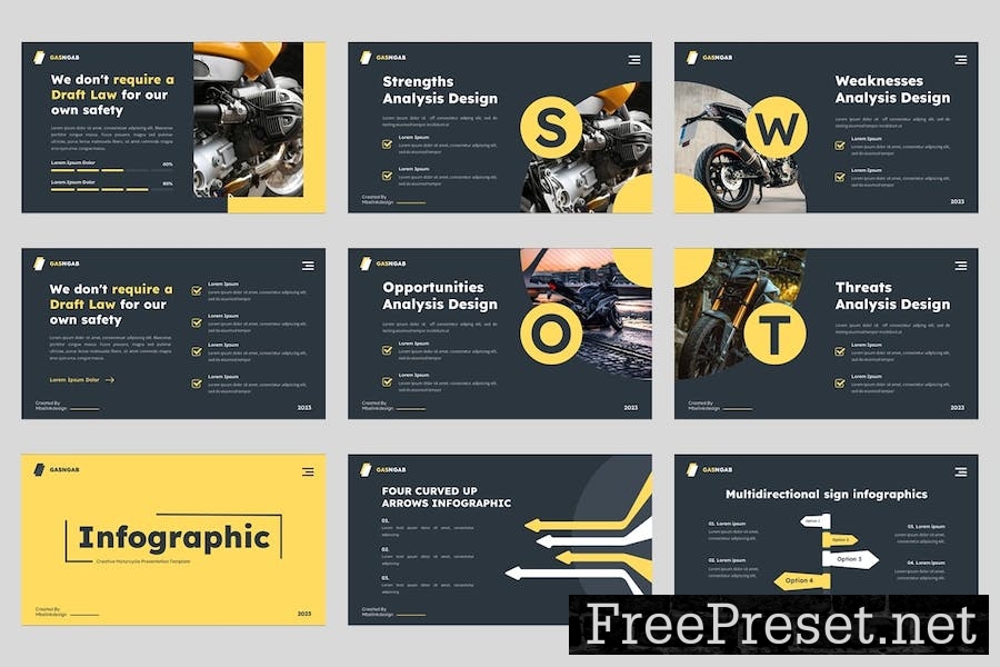 GASNGAB - Creative Motorcycle Keynote Template 8BF6VWJ