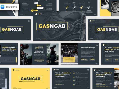 GASNGAB - Creative Motorcycle Keynote Template 8BF6VWJ