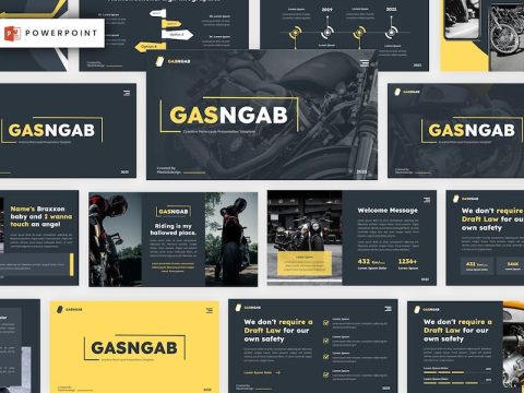 GASNGAB - Creative Motorcycle Powerpoint Template