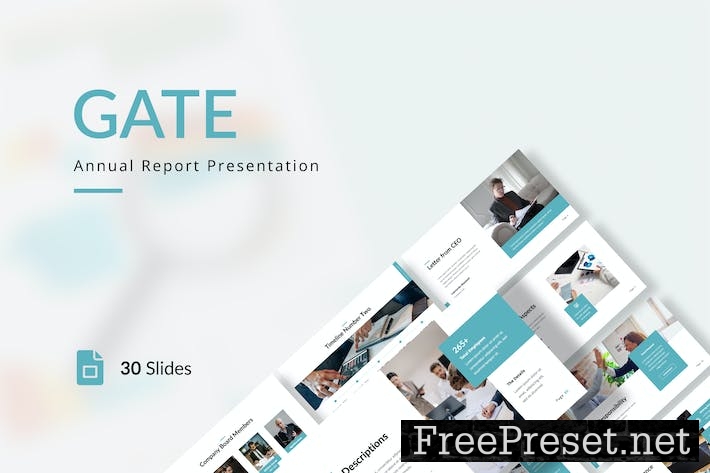 Gate - Annual Report Presentation Google Slides 6989VW5