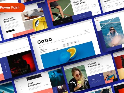 Gazza – Business PowerPoint Template 5XAQMDY