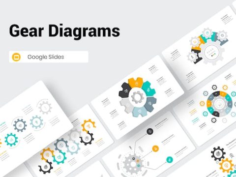 Gear Diagrams Google Slides Presentation Template 8UKDP8K