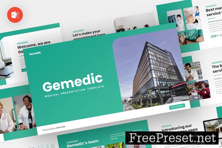 Gemedic - Medical Powerpoint Template WVUJ3ZM