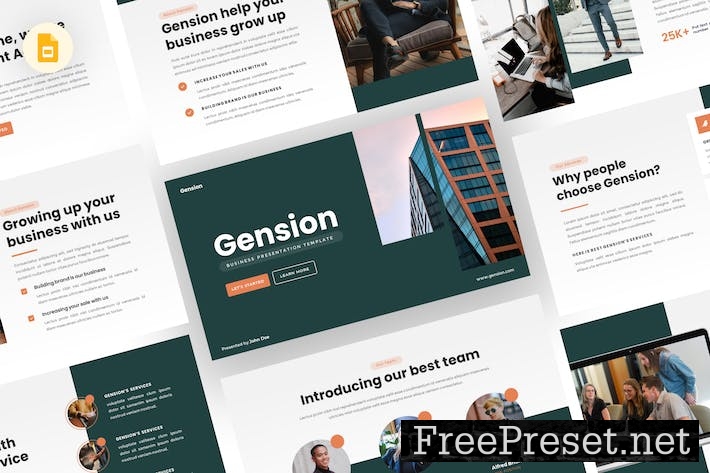 Gension - Business Google Slides Template B3Q6RAD