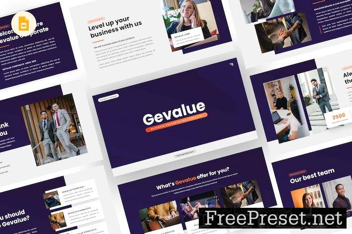 Gevalue - Business Google Slides Template NZS6FXA