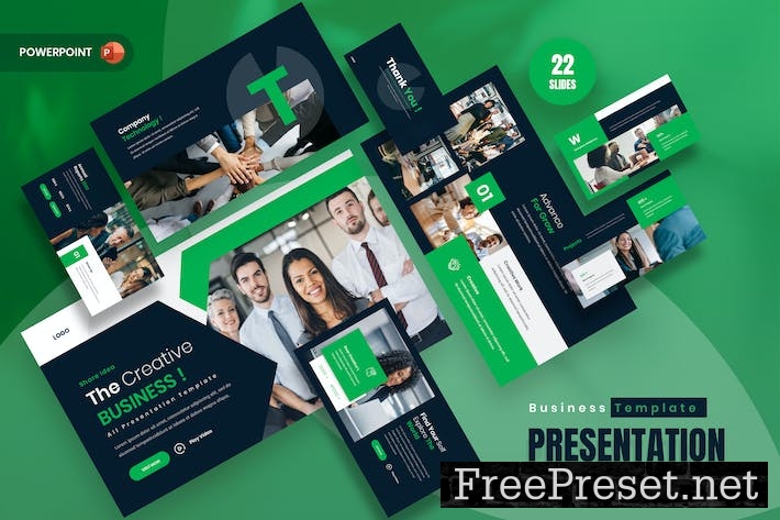 Giew Business PowerPoint Presentation Template ECX8P4D