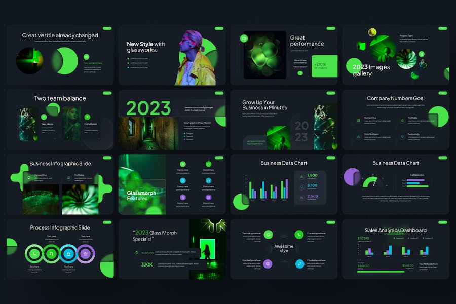 Glassworks Multipurpose PowerPoint Template 26M6KXZ