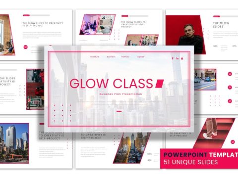 Glow Class - PowerPoint Presentation Template X2DXB5J