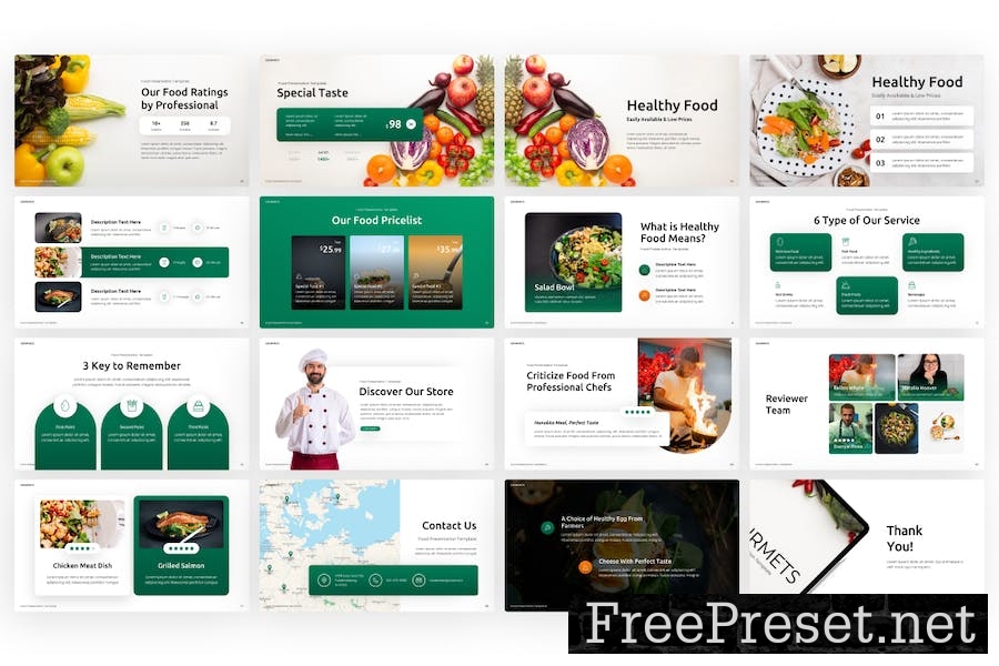 Gourmets Food PowerPoint Template