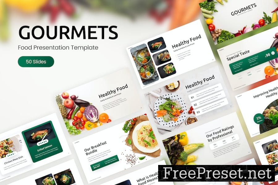 Gourmets Food PowerPoint Template