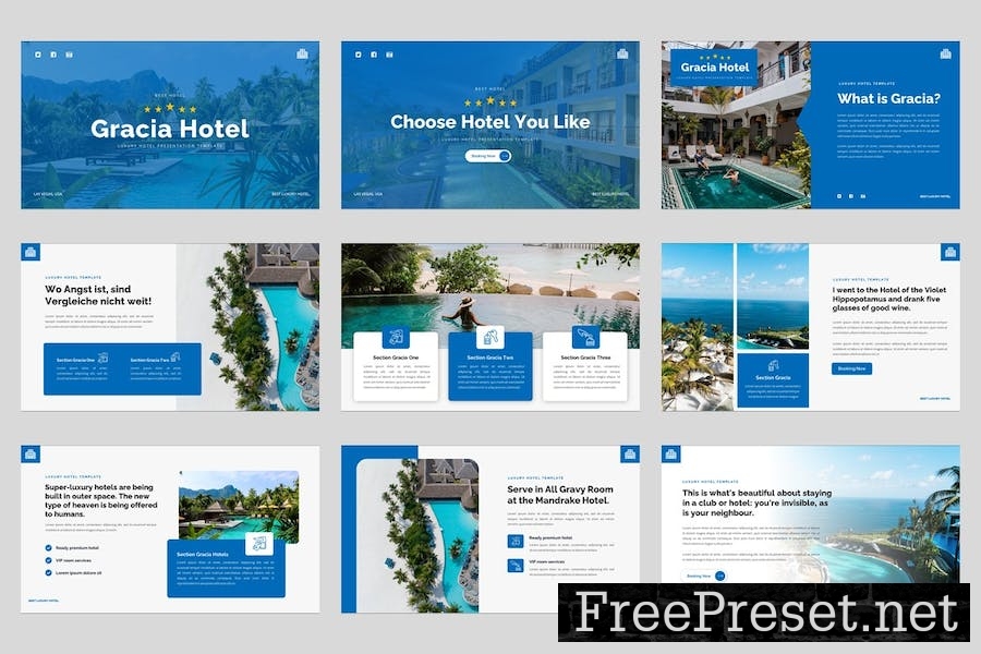 Gracia - Luxury Hotel Powerpoint Template E3GPHSJ