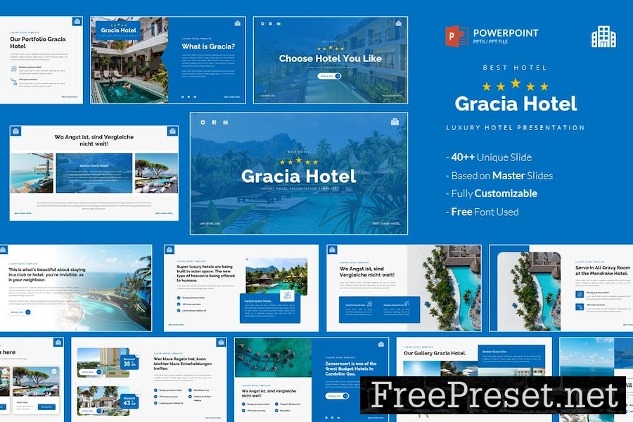 Gracia - Luxury Hotel Powerpoint Template E3GPHSJ