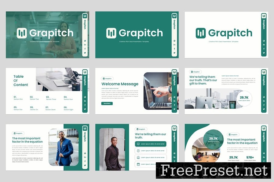 Grapitch - Creative Pitch Deck Keynote Template 3NJC9SQ