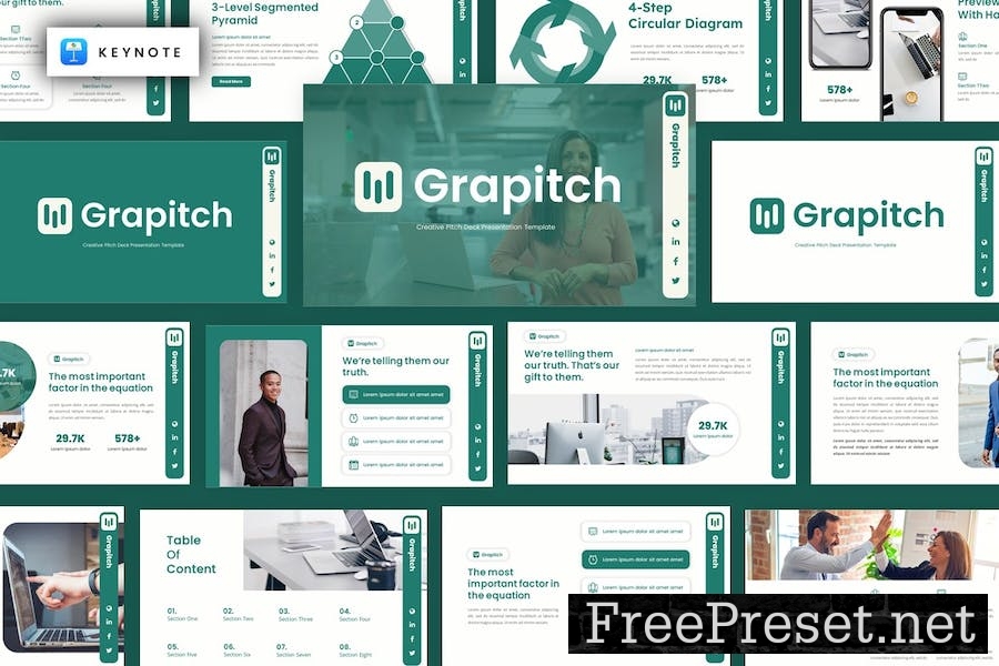 Grapitch - Creative Pitch Deck Keynote Template 3NJC9SQ