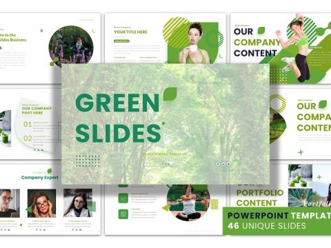 Green - PowerPoint Presentation Template BP687XC