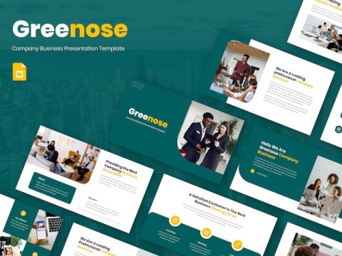 Greenose - Company Business Google Slide Template WCZ8HWW