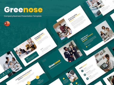 Greenose - Company Business Powerpoint Template 4GRFCJ3