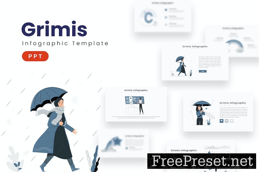 Grimis Infographic - Powerpoint Template 3THJKZD