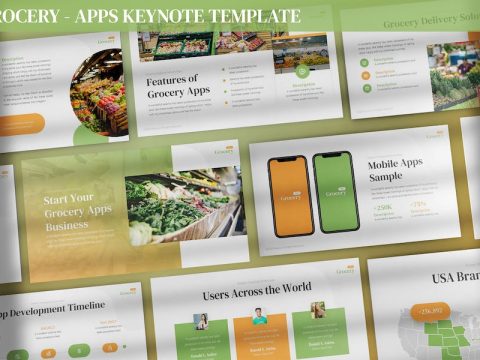 Grocery - Apps Keynote Template 2ZPSG5V