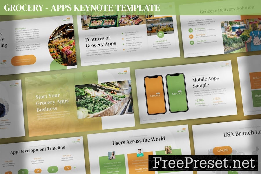 Grocery - Apps Keynote Template 2ZPSG5V