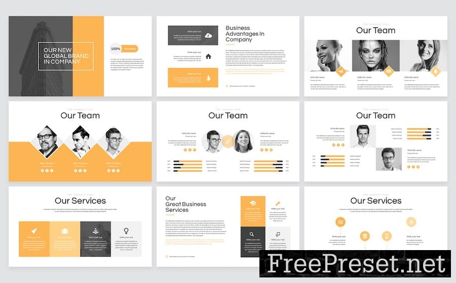 Group | Business Google Slides Template 743728L