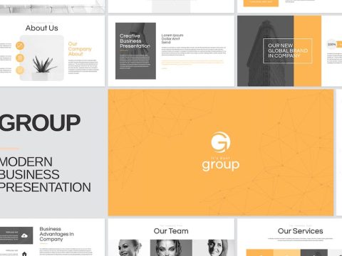 Group | Business Google Slides Template 743728L