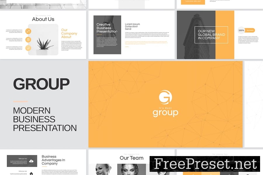 Group | Business Google Slides Template 743728L