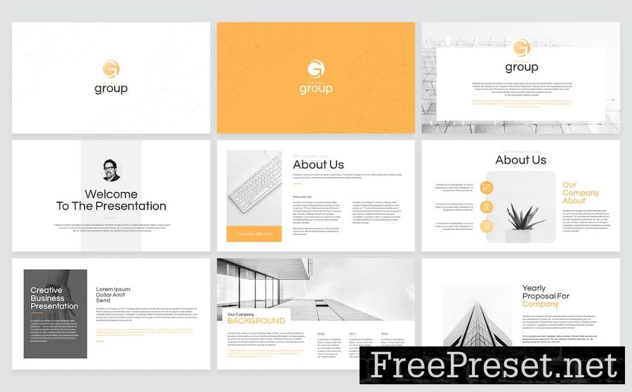 Group | Business Keynote Presentation Template UD7RUFD