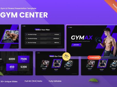 Gymax - Gym & Fitness Powerpoint Template