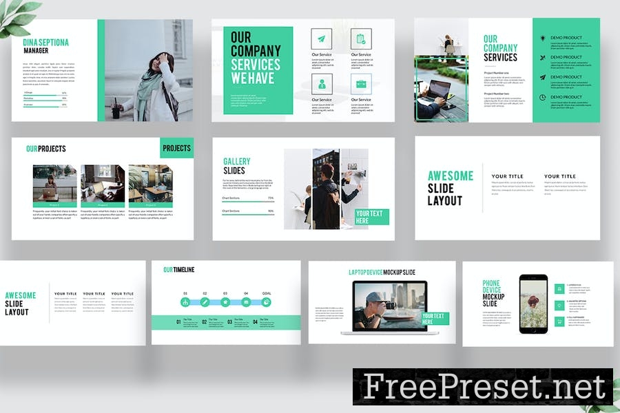 Haki Powerpoint Template KEDCS2U