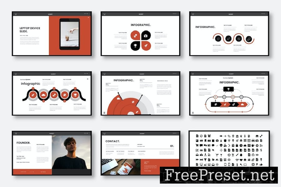 Halbert – Business PowerPoint Template A2MEN8F