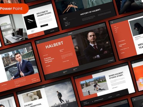 Halbert – Business PowerPoint Template A2MEN8F