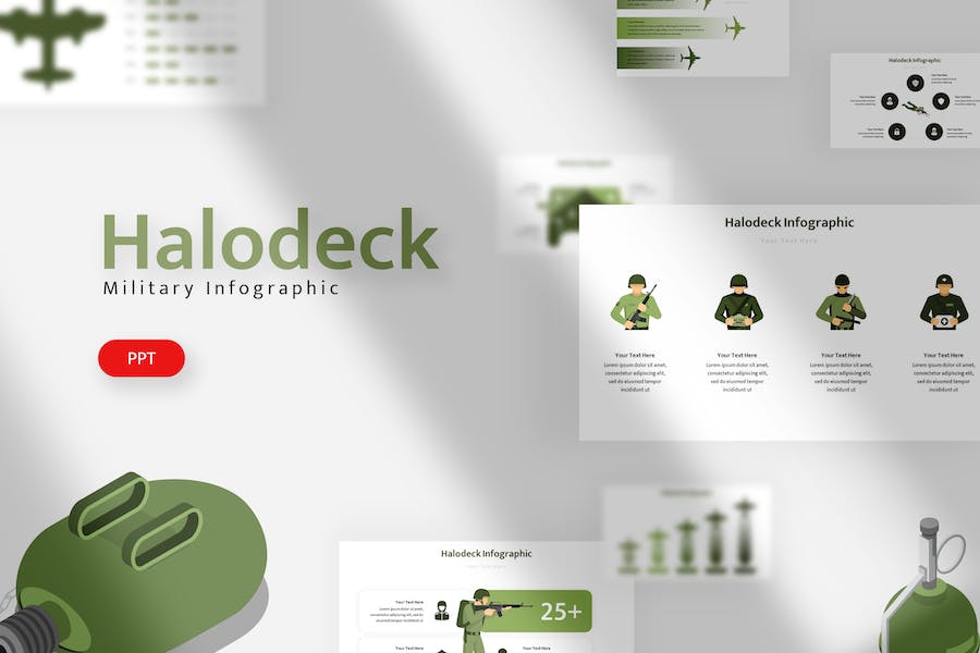 Halodeck Infographic - Powerpoint Template 6XQME2N