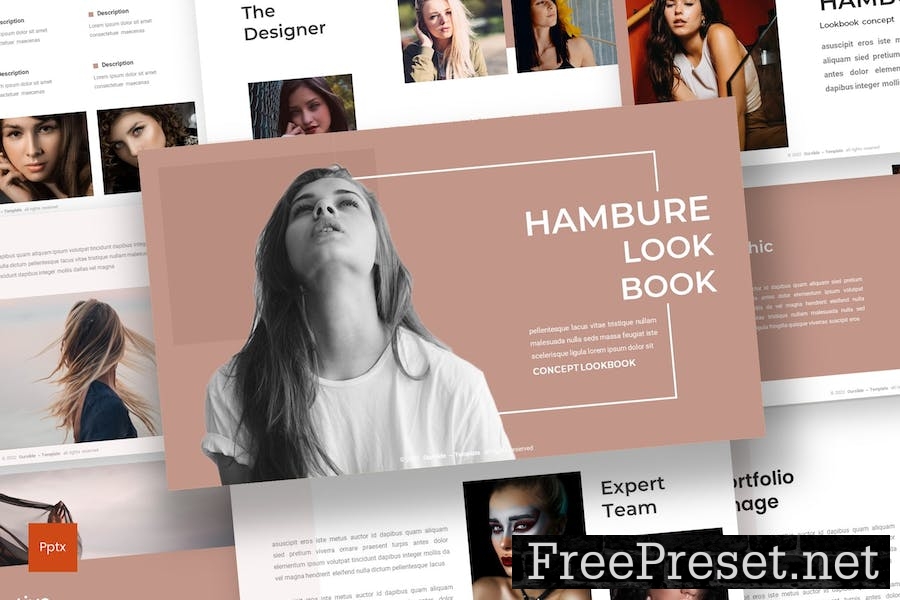 Hambure - Lookbook Powerpoint Template ERBNQPJ