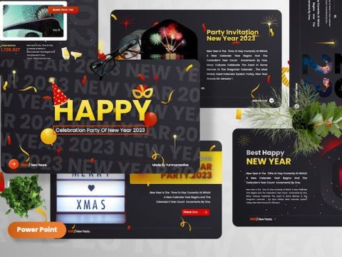 Happy - 2023 New Years Powerpoint Template JLYDYLN