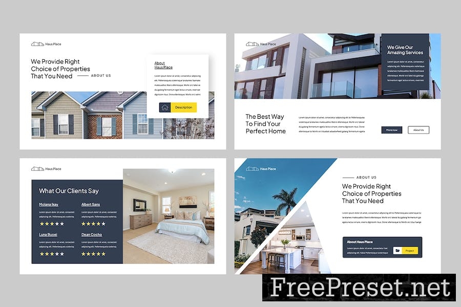 HAUS - Real Estate Powerpoint Template 9VRST2Q