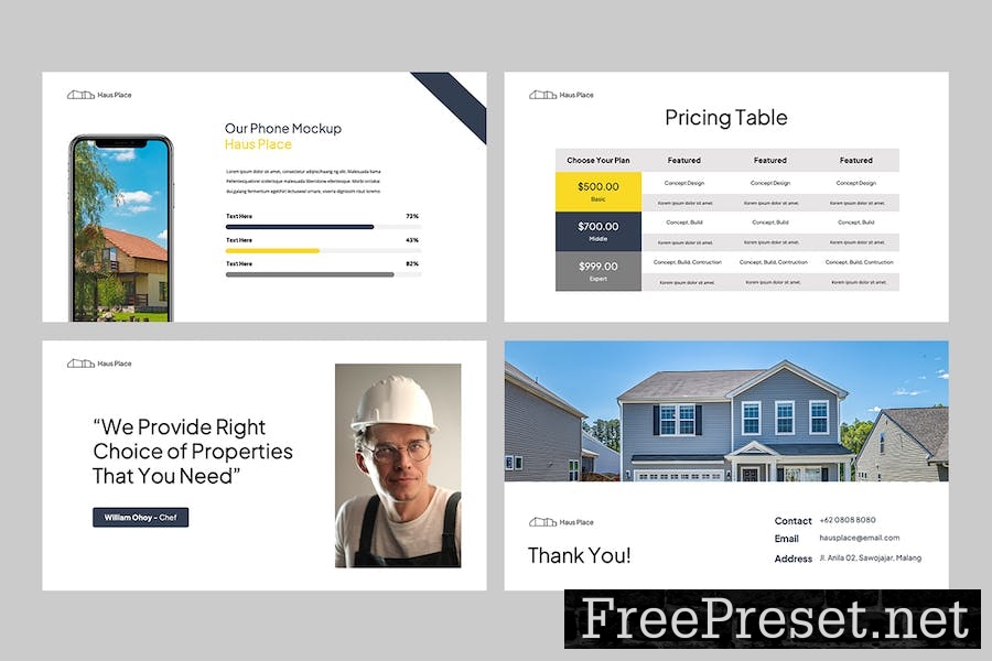 HAUS - Real Estate Powerpoint Template 9VRST2Q