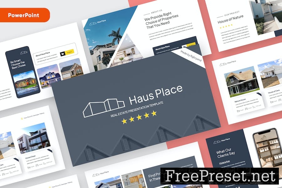 HAUS - Real Estate Powerpoint Template 9VRST2Q