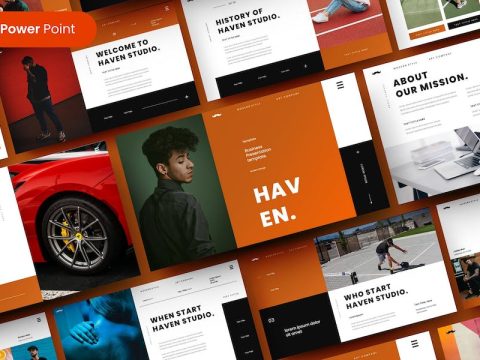 Haven – Business PowerPoint Template QAXVJ4T