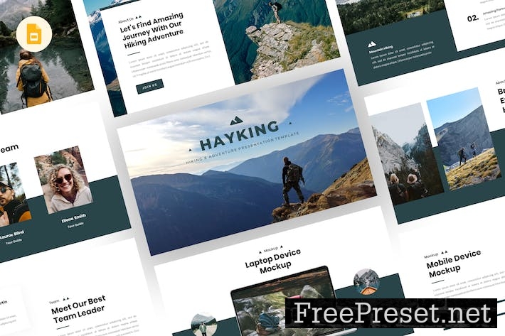 Hayking - Hiking Google Slides Template