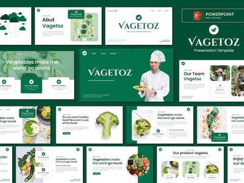 Healthy food & vegetables Powerpoint Template U3B3MRA