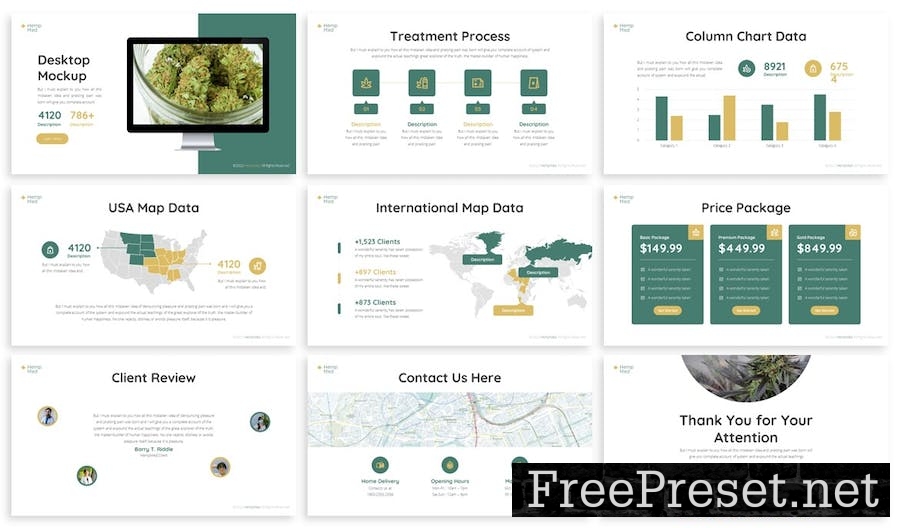 Hempmed - Medical Marijuana Google Slide Template