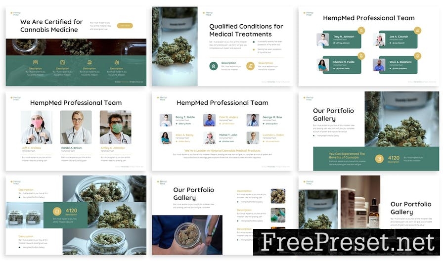 Hempmed - Medical Marijuana Google Slide Template