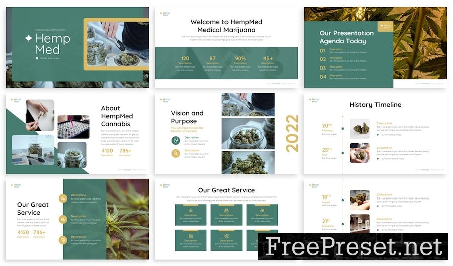 Hempmed - Medical Marijuana Google Slide Template